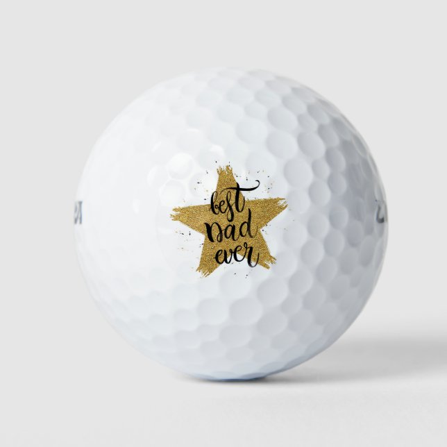 Pelotas De Golf Mejor Papá del Mundo  (Anverso)