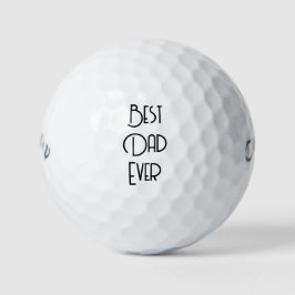 Pelotas De Golf Mejor Papá del Mundo Caligrafía Simple