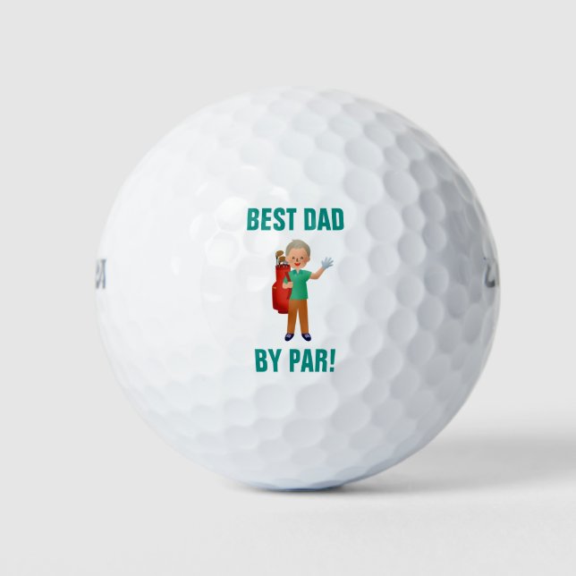 Pelotas De Golf Mejor Papá Gracioso Por Par (Anverso)