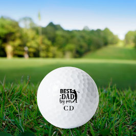 Pelotas De Golf Mejor papá monogramado por par