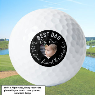 Pelotas De Golf Mejor Papá Nombre Personalizado Foto de Niños Pers