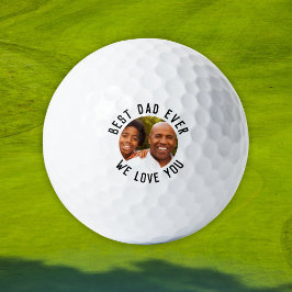 Pelotas De Golf Mejor Papá Nunca - Foto Personalizada