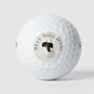 Pelotas De Golf Mejor papá perro de la foto del personalizado de c