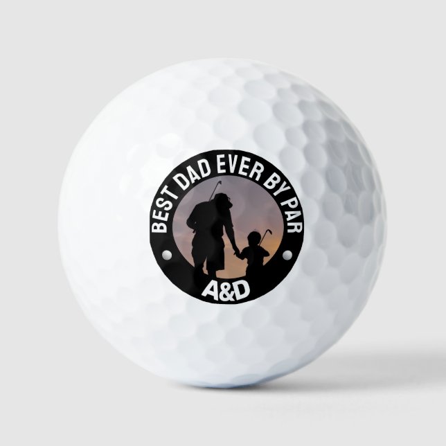 Pelotas De Golf mejor papá personalizado nunca Personalizado Foto (Anverso)