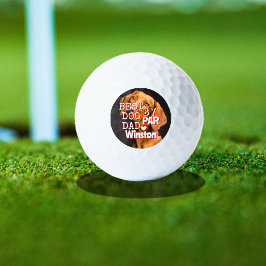 Pelotas De Golf Mejor Papá Por Foto De Perro Par