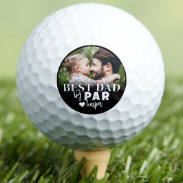 Pelotas De Golf Mejor Papá Por Foto Personalizada De Par