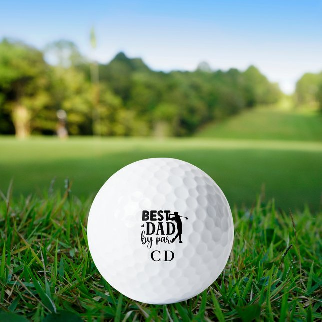 Pelotas De Golf Mejor papá por iniciales de monograma par (Subido por el creador)