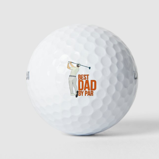 Pelotas De Golf Mejor Papá Por Par (Anverso)