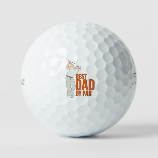 Pelotas De Golf Mejor Papá Por Par (Anverso)