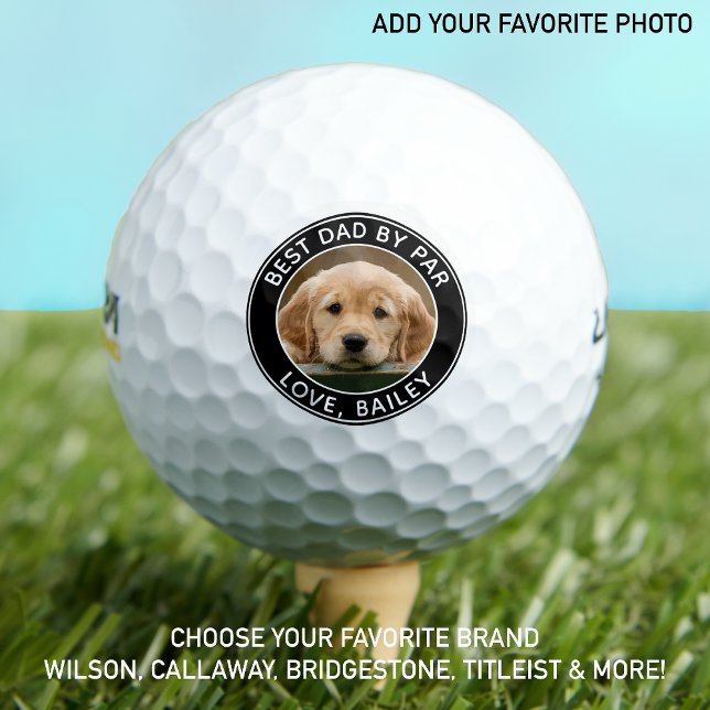 Pelotas De Golf Mejor Papá Por Par Dog Dad Personalizado De Fotos  (Subido por el creador)