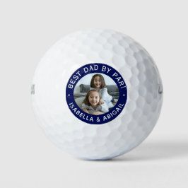 Pelotas De Golf Mejor Papá Por Par Foto Azul