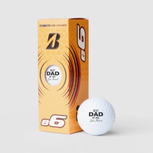 Pelotas De Golf Mejor Papá Por Par Nombre Personalizado Día del Pa