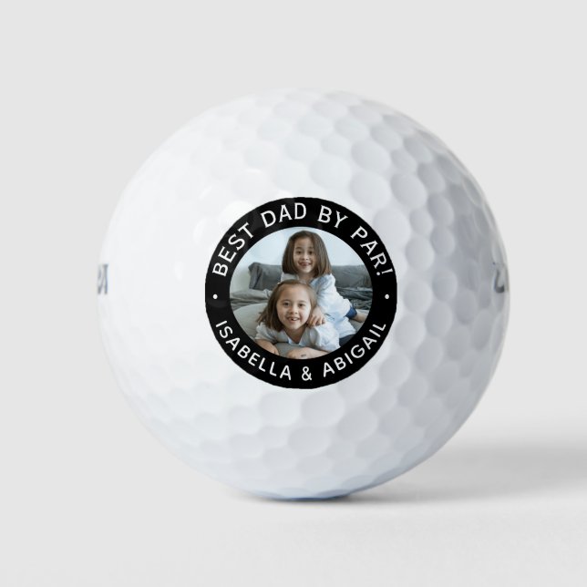 Pelotas De Golf Mejor Papá Por Par Photo Black Golf Balls
