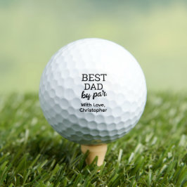 Pelotas De Golf Mejor PAPÁ por par Tipografía Moderna Nombre Perso
