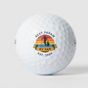 Pelotas De Golf Mejor Papaw De Par Golfing Lover Dad