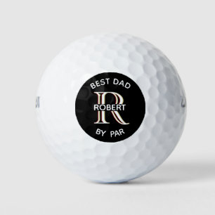 Pelotas De Golf Mejor Personalizado de papá Monograma de tres capa