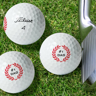 Pelotas De Golf Mejor Personalizado Laurel Wreath Fotografía Red S