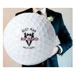 Pelotas De Golf Mejor regalo de fecha de nombre personalizado de B<br><div class="desc">Esta exclusiva pelota de golf está diseñada como un regalo para tu Mejor Hombre. Presenta una capa única del nombre que le da la sensación de profundidad. El texto dice "Mejor hombre" junto con la fecha del evento. Gran manera de agradecerle por ser parte de su fiesta de bodas. Si...</div>