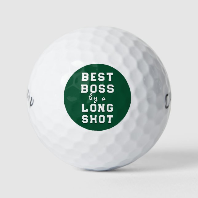 Pelotas De Golf Mejor regalo para jefe (Anverso)