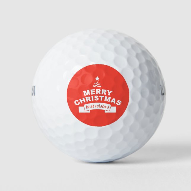 Pelotas De Golf Mejores deseos de Navidad (Anverso)