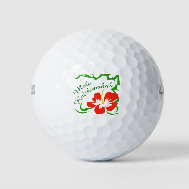 Pelotas De Golf Mele Kalikimaka (Anverso)