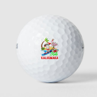 Pelotas De Golf Mele Kalikimaka Merry Xmas Hawai Flamingo Santa