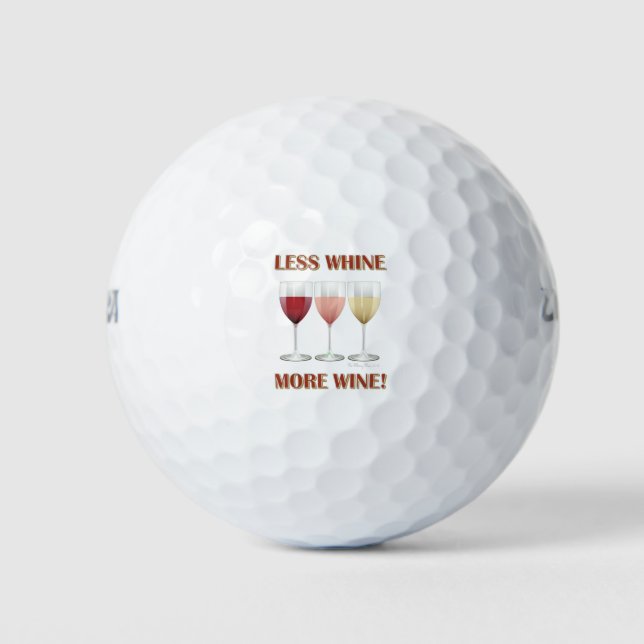 PELOTAS DE GOLF ¡MENOS CUIDADO, MÁS VINO! (Anverso)