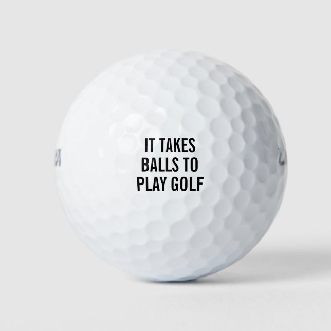 Pelotas De Golf Mensaje de texto divertido de personalizado (Anverso)