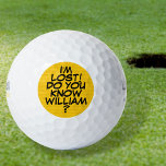 Pelotas De Golf Mensaje divertido personalizado moderno perdido<br><div class="desc">¡No vuelvas a mezclar las bolas! Personalice el nombre para crear unas bolas de golf únicas diseñadas para poner un latido,  un zap,  un zap en el juego de cualquiera. Diseñado por Thisisnotme©</div>