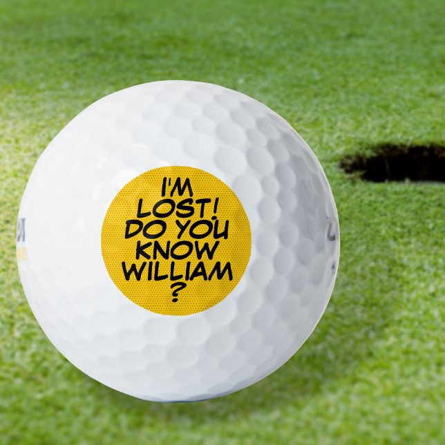 Pelotas De Golf Mensaje divertido personalizado moderno perdido (Subido por el creador)