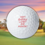 Pelotas De Golf Mensaje perdido divertido con nombre rosado person<br><div class="desc">¡No vuelvas a mezclar las bolas! Personalice el nombre para crear unas bolas de golf únicas diseñadas para poner un latido,  un zap,  un zap en el juego de cualquiera. Diseñado por Thisisnotme©</div>