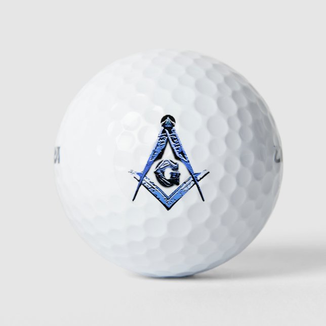 Pelotas De Golf Mentes masónicas (azul) (Anverso)