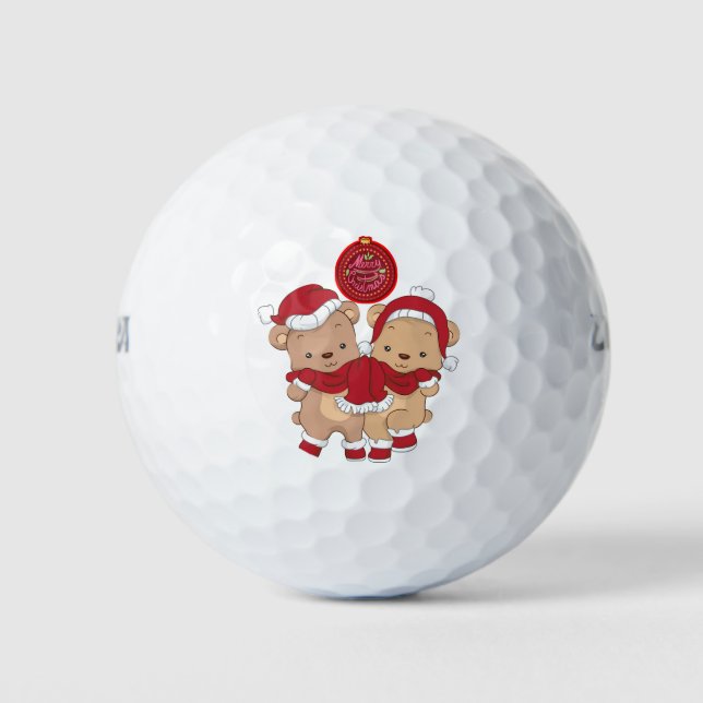 Pelotas De Golf Merry Christmas Golf Balls - Perfecto regalo para (Anverso)
