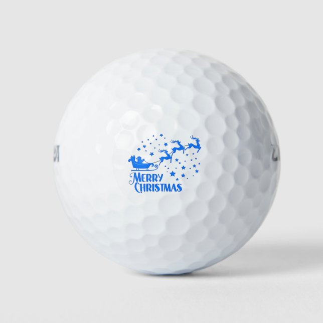 Pelotas De Golf Merry Christmas reindeer (Anverso)