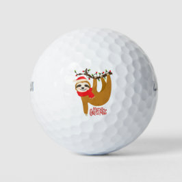 Pelotas De Golf Merry Christmas Sloth | Vacaciones