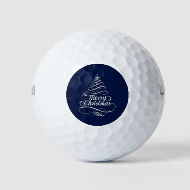 Pelotas De Golf Merry Christmas Sparkle (Anverso)