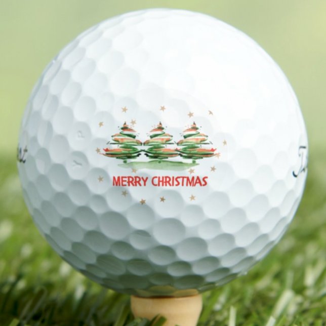Pelotas De Golf Merry Christmas - Watercolor Christmas Trees (Subido por el creador)