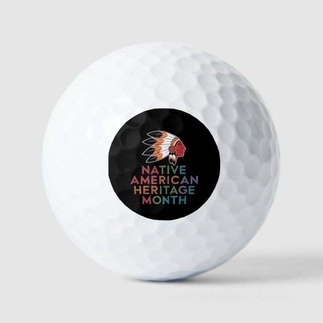 Pelotas De Golf Mes de la herencia nativa estadounidense honra la  (Anverso)