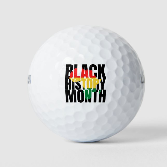 Pelotas De Golf Mes de la Historia Negra (Anverso)