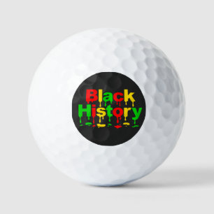 Pelotas De Golf Mes de la Historia Negra Hombres Africanos Mujeres