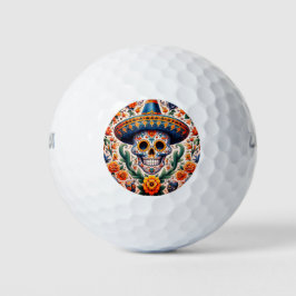 Pelotas De Golf México | Calavera De Azúcar Retro De Viaje