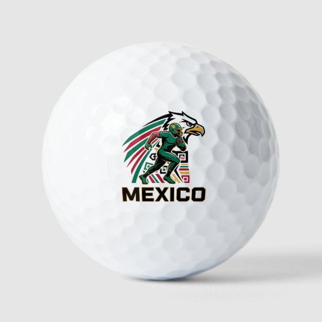 Pelotas De Golf Mexico Football Eagle National Pride Action Art (Anverso)