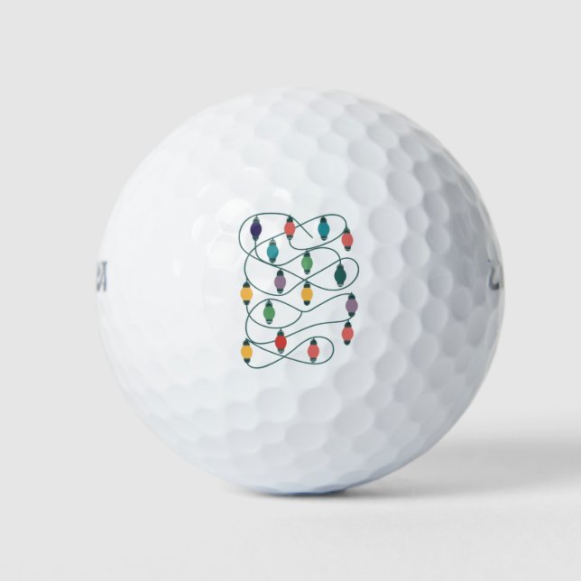 Pelotas De Golf Mi color favorito es luces de Navidad divertido pi (Anverso)