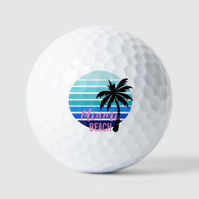 Pelotas De Golf Miami Beach (Anverso)