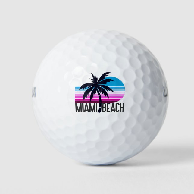 Pelotas De Golf Miami Beach (Anverso)