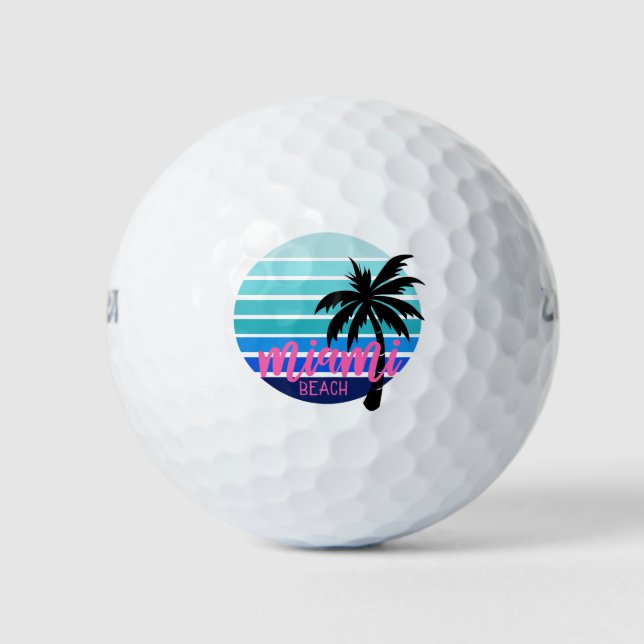 Pelotas De Golf Miami Beach (Anverso)