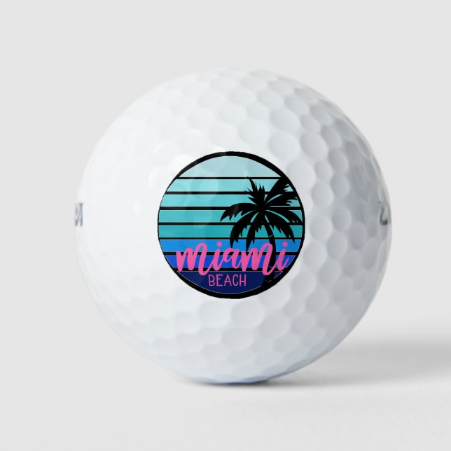 Pelotas De Golf Miami Beach (Anverso)