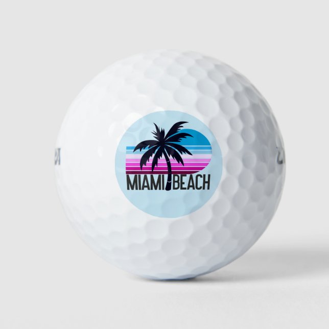 Pelotas De Golf Miami Beach (Anverso)
