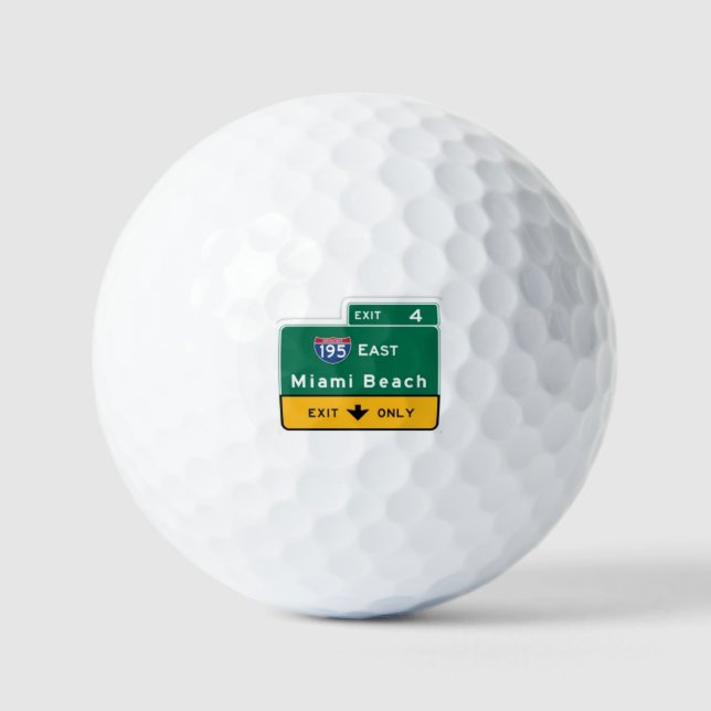 PELOTAS DE GOLF MIAMI BEACH GOLF BALL (Anverso)