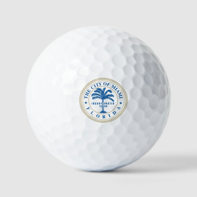 Pelotas De Golf Miami Florida (Anverso)